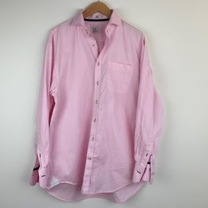 Peter Millar Pink Long Sleeve Button Down Shirt